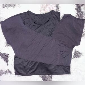 Lululemon athletica black short sleeve cropped athletic shirt